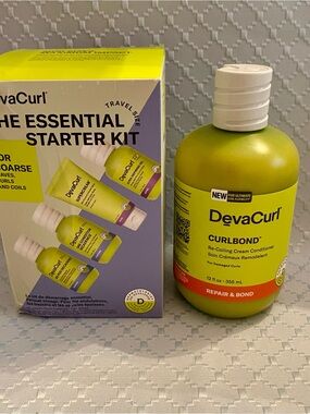 DevaCurl Re-Coiling Cream Conditioner and Essential Starter Kit Coarse Hair